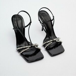 ZARA square toe heels